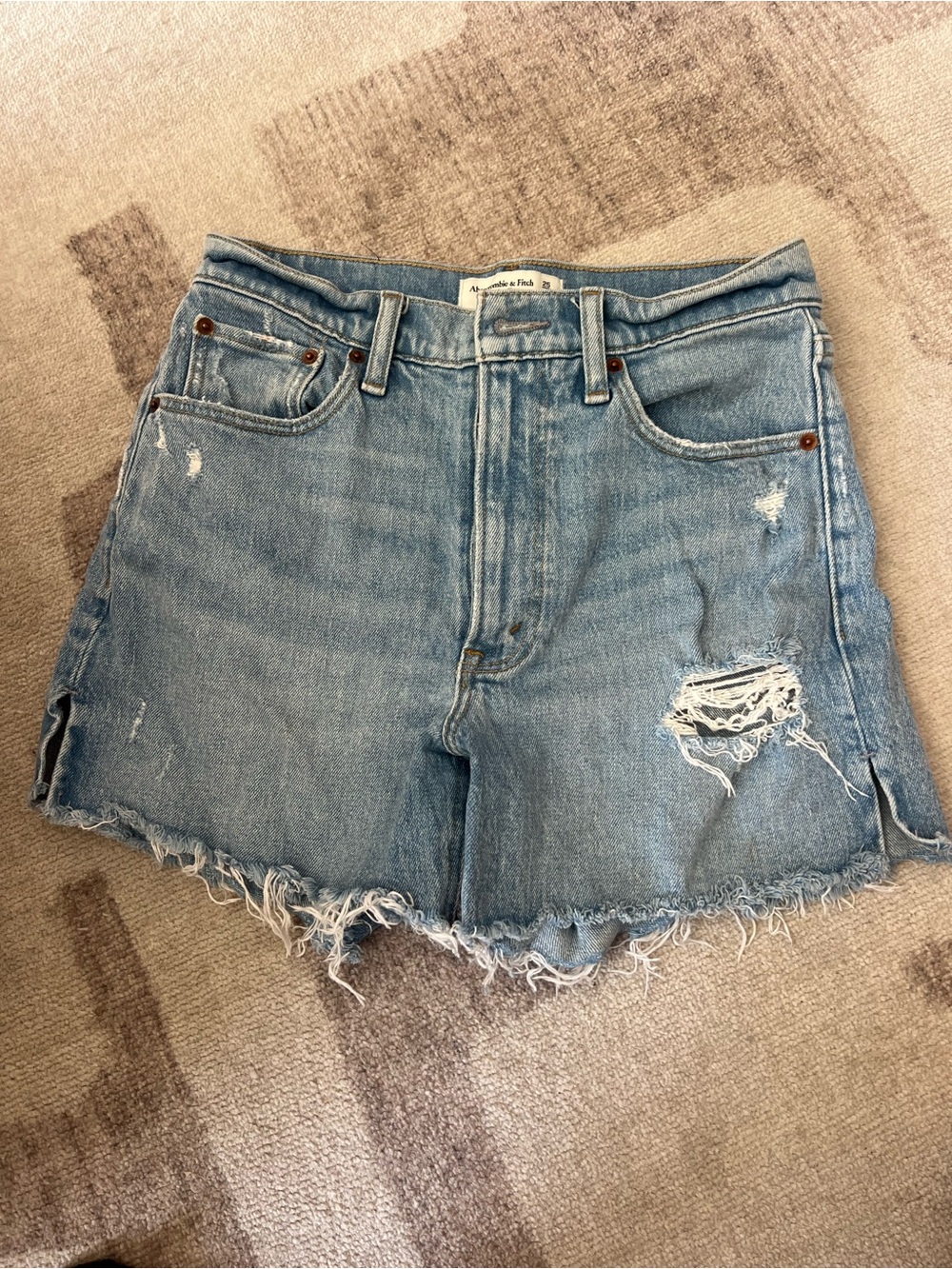 Abercrombie & Fitch Distressed Mom Shorts